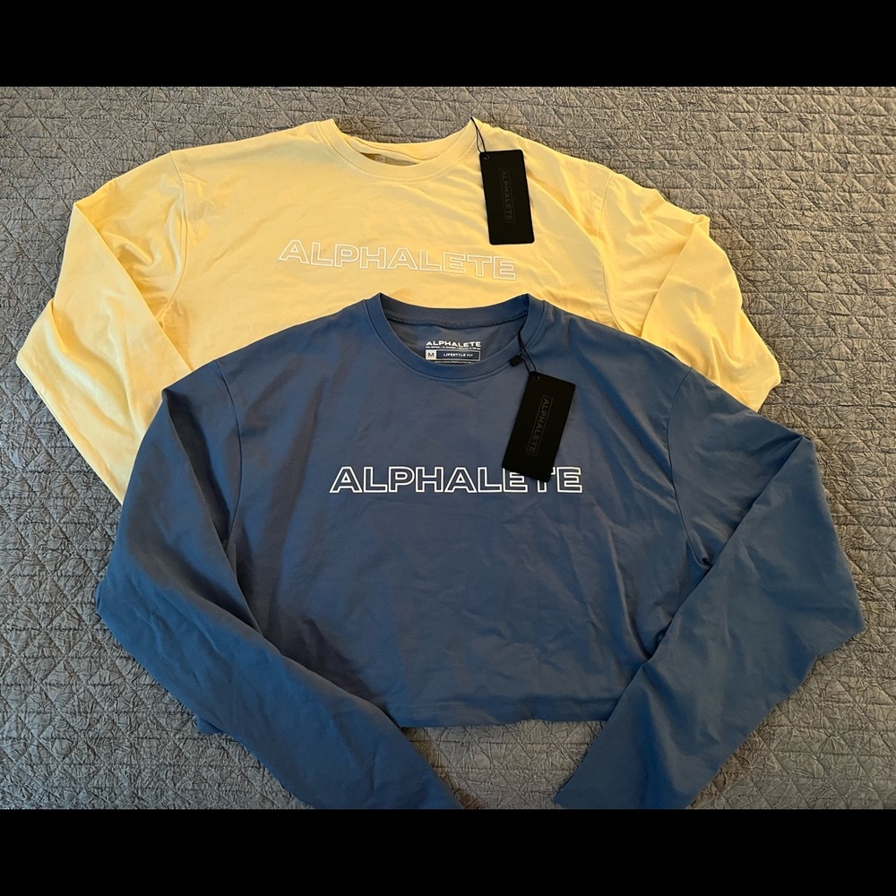 2 New Alphalete Long Sleeve Crops